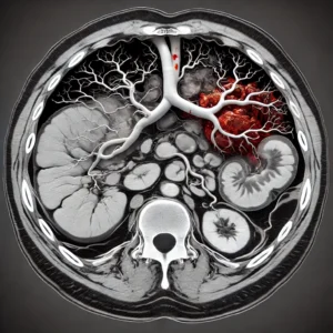 mesenteric vein thrombosis AI rendering